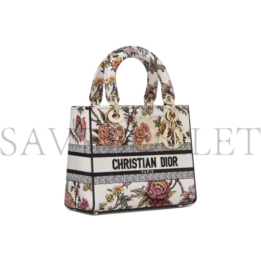 D*or ch**an D*or medium lady d-lite cloth bag m0565orzb (24*20*15cm)
